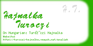 hajnalka turoczi business card